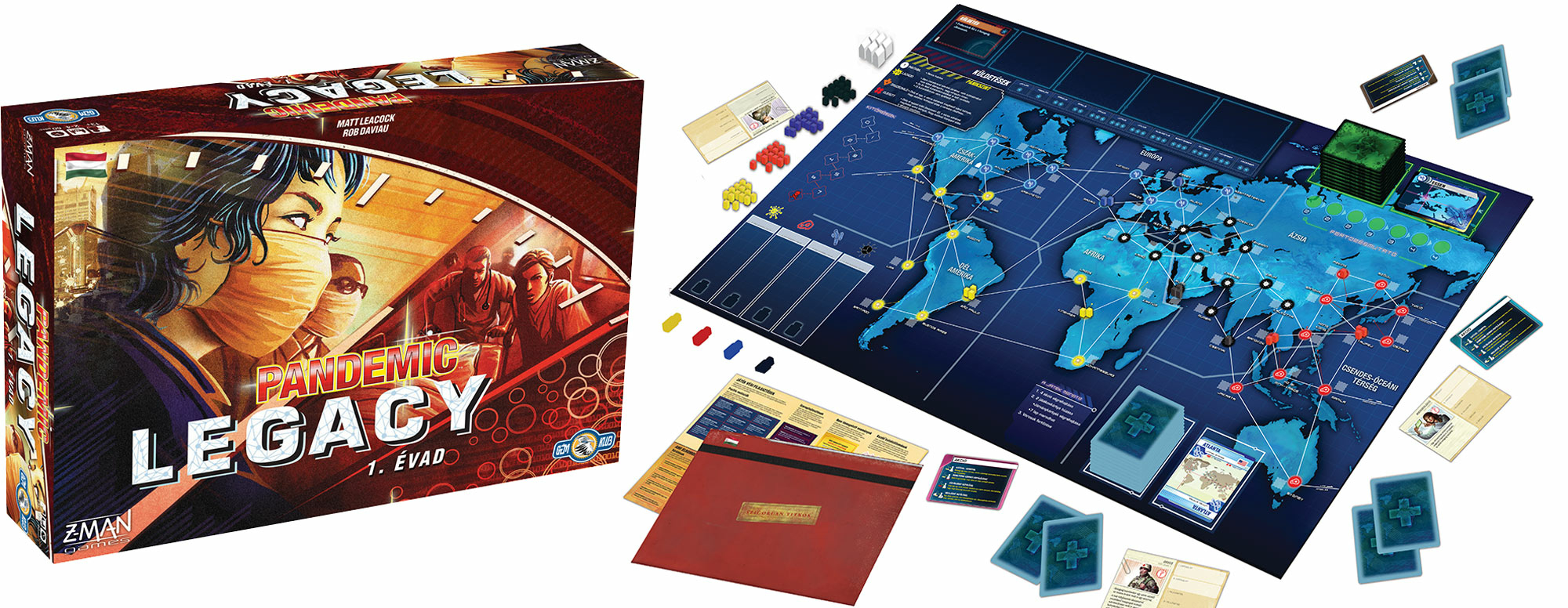 Pandemic Legacy kooperatív társasjáték