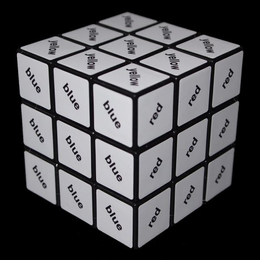 Rubik Fekete 3x3 szöveg kocka