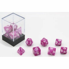 Dobókocka készlet, 7 darabos, Roze márvány/gyöngy - 731866