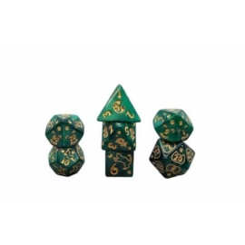 Dobókocka készlet Többszínű: Cica (zöld/arany)