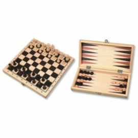 Sakk és Backgammon fából, 29 cm 670011