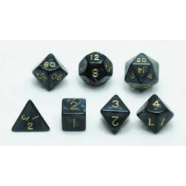 Dobókocka készlet, 7 darabos, szürke márvány/gyöngy - 731855