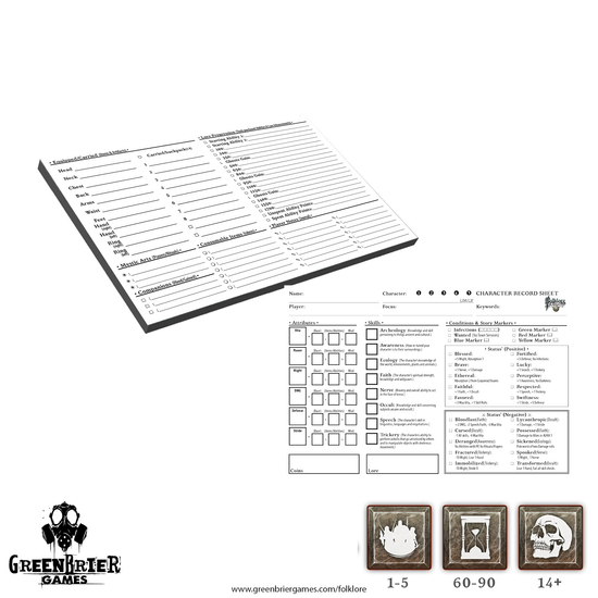 Folklore: Character Records Pad