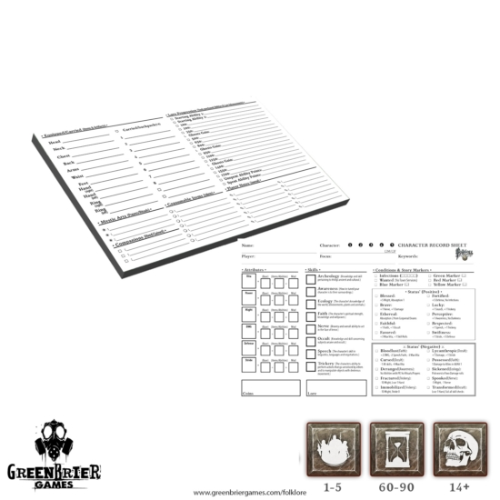 Folklore: Character Records Pad