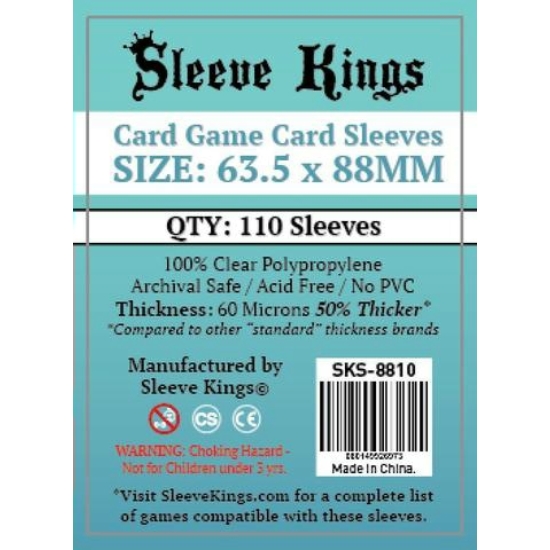 Sleeve Kings Standard kártyavédő (sleeve) -63,5x88 mm (110 db/csomag)