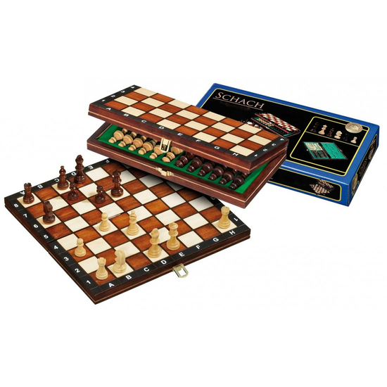 Úti sakk-készlet fából, mágneses - 2701