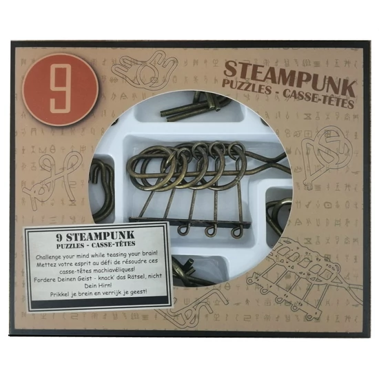 Steampunk Puzzle Set (9) - Barna