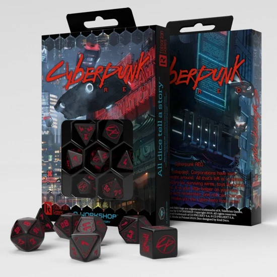 Dobókocka - Cyberpunk Red RPG Set (7 db-os szett)