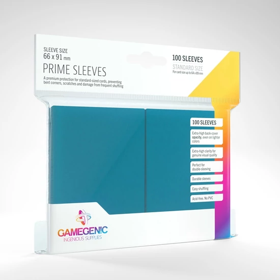 GameGenic Prime Sleeves, kék - 66x91mm (100 db/csomag)