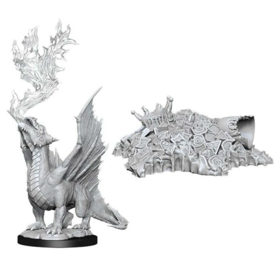 D&D Nolzur's Marvelous Miniatures: Gold Dragon Wyrmling & Treasure