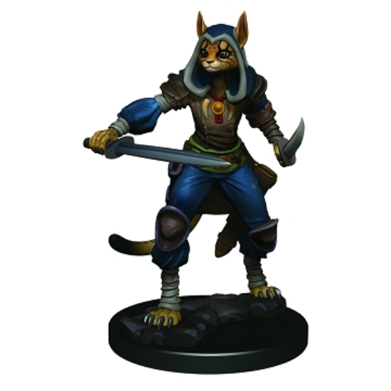 D&D Icons: Tabaxi Female Rogue Premium Prepainted Miniature