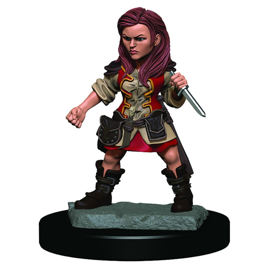 D&D Icons: Halfling Female Rogue Premium Prepainted Miniature