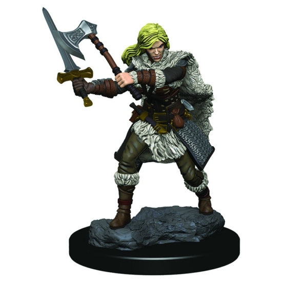 D&D Icons: Human Female Barbarian Premium Prepainted Miniature