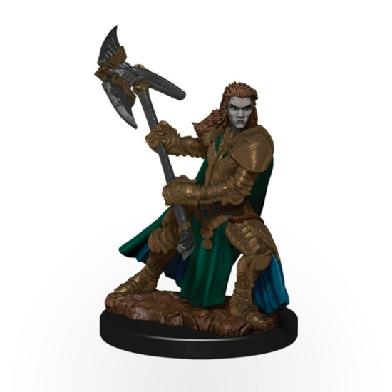 D&D Icons: Half-Orc Female Fighter Premium Prepainted Miniature