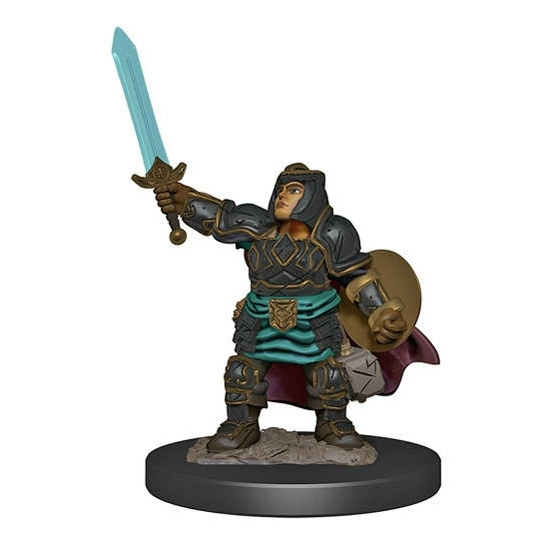 D&D Icons: Dwarf Female Paladin Premium Prepainted Miniature