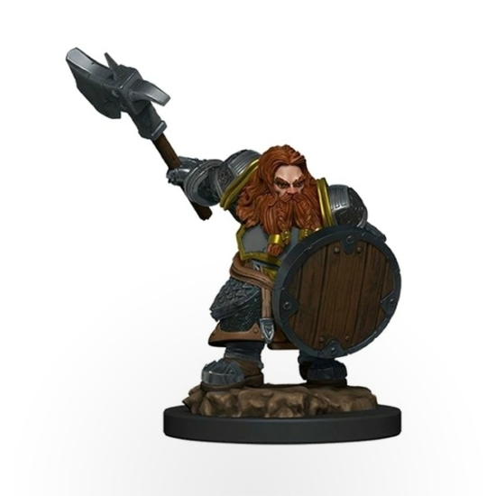 D&D Icons: Dwarf Male Fighter Premium Prepainted Miniature