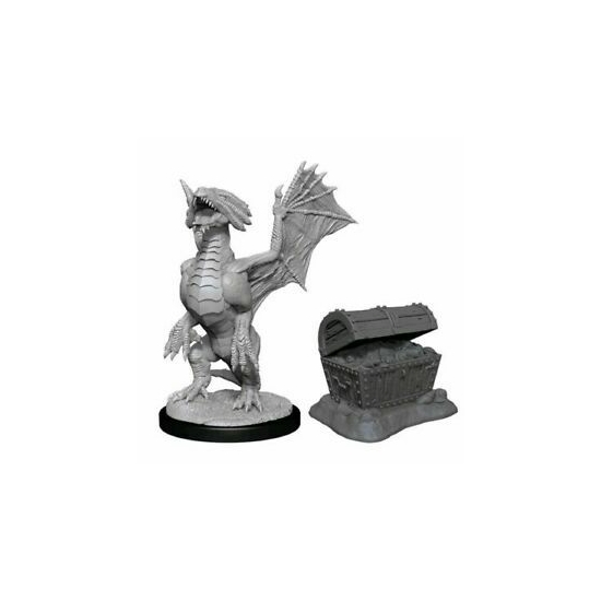 D&D Nolzur's Marvelous Miniatures: Bronze Dragon Wyrmling & Treasure