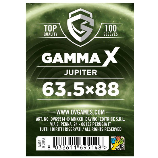 Gamma X - Jupiter sleeves (kártyavédő, 63,5x88 mm), 100 db/csomag