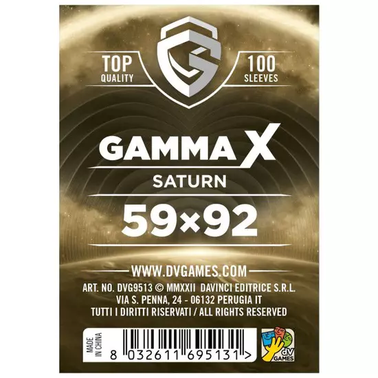 Gamma X - Saturn sleeves (kártyavédő, 59x92 mm), 100 db/csomag