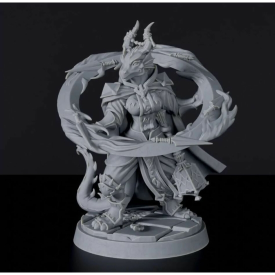 Titan Forge Miniatures: Dragonborn Female Wizard ver 3