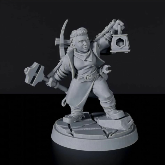 Titan Forge Miniatures: Dwarf Female Adventurer ver 1