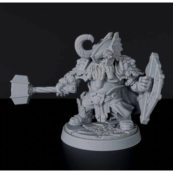 Titan Forge Miniatures: Dwarf Male Fighter ver 3