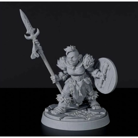 Titan Forge Miniatures: Halfling Female Barbarian ver 2