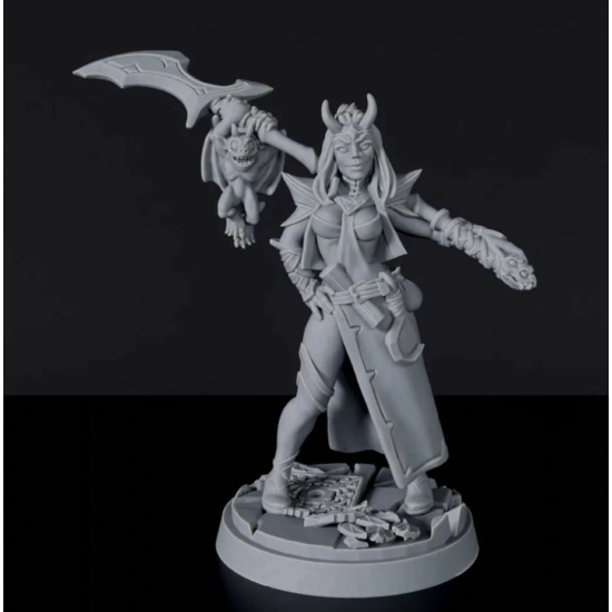 Titan Forge Miniatures: Tiefling Female Warlock ver 1