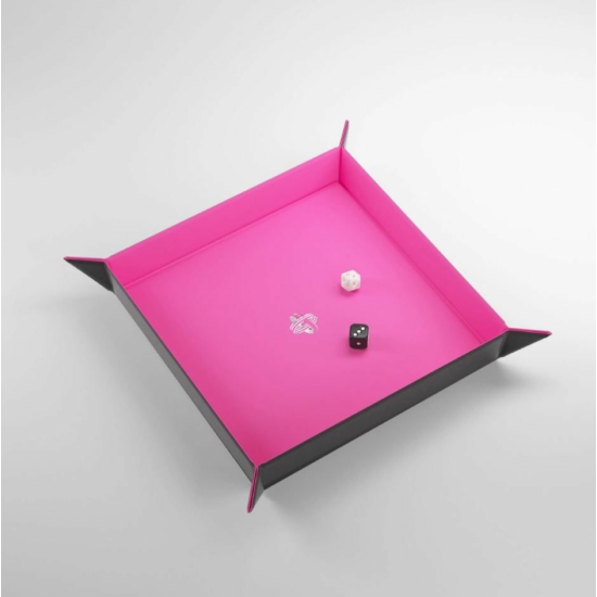 Magnetic Dice Tray, Square: fekete/rózsaszín