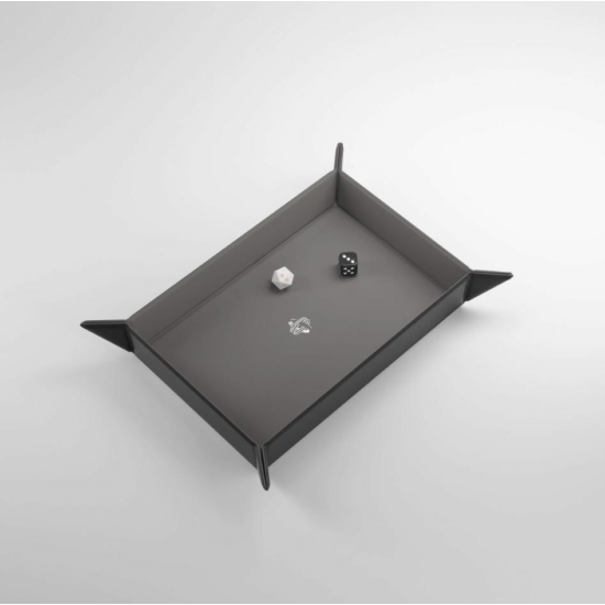 Magnetic Dice Tray, Rectangle: fekete/szürke