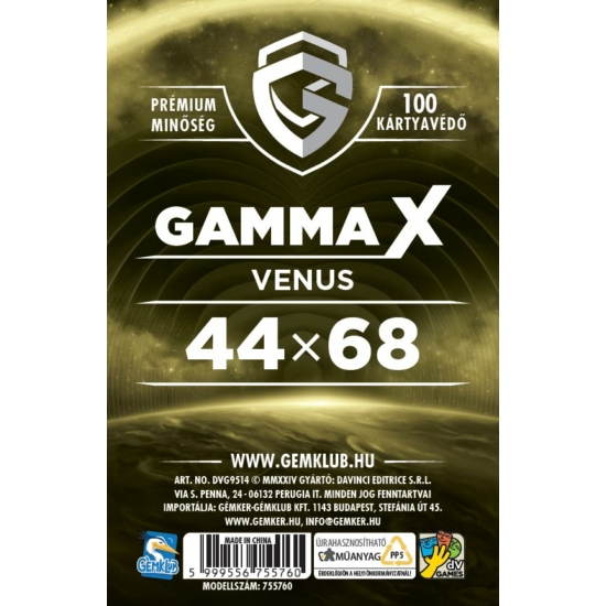 GK Gamma X - Venus kártyavédő (44x68 mm)