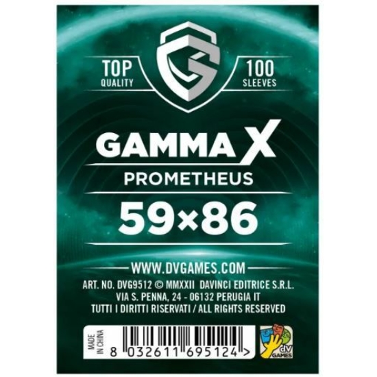 Gamma X - Prometheus sleeves (kártyavédő, 59x86 mm), 100 db/csomag