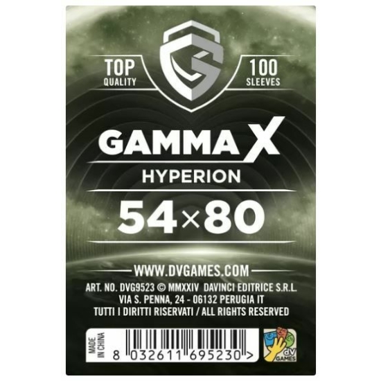 Gamma X - Hyperion sleeves (kártyavédő, 54x80 mm), 100 db/csomag