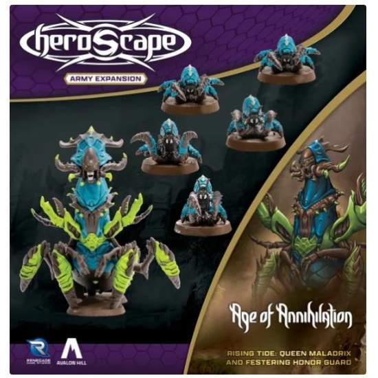 Heroscape: Rising Tide - Queen Maladrix and Festering Honor Guard