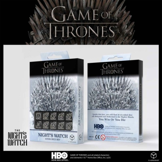Dobókocka készlet, GoT Night's Watch 10xD6 szett