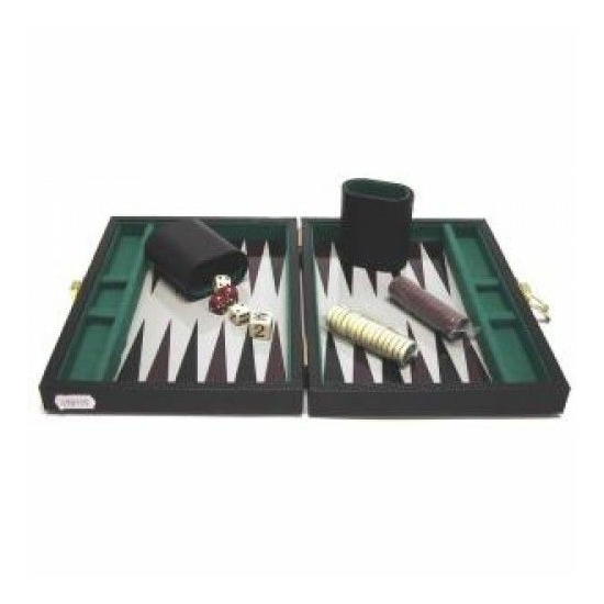 Backgammon, 23x17 cm fekete műbőr - 604066