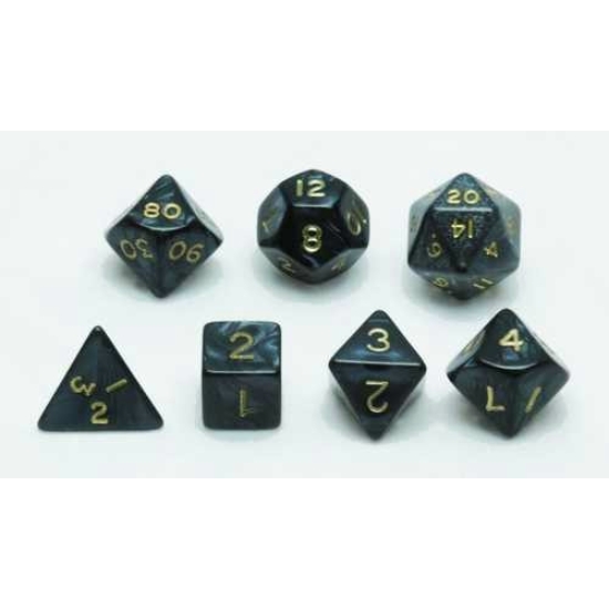 Dobókocka készlet, 7 darabos, szürke márvány/gyöngy - 731855